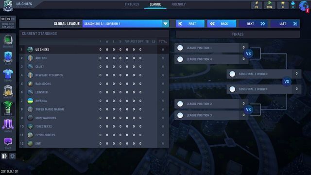Blackout Rugby Manager Screenshot